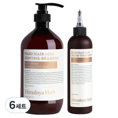 부케가르니 나드 부케가르니 탈모증상완화 샴푸 1000ml + 워터트리트먼트 250ml 헤어세트, 6세트