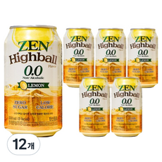 TEAZEN 茶禪 Zen Highball風味 檸檬 0.0, 12個, 350ml
