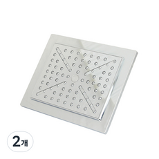 Barowa向日葵方形鍍鉻淋浴噴頭, 銀色, 2個