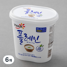 요플레 플레인 화이트, 900g, 1개입, 6개