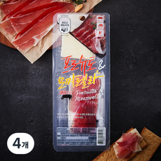 존쿡델리미트 샤퀴테리 스낵팩 프로슈토 & 모짜렐라, 42g, 1개입, 4개