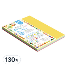 종이문화 스타일리쉬 얇은 혼합색지 120g 12 SN Vivid Tone, B5, 130개