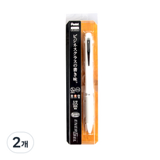 펜텔 에너겔 멀티펜 2S 볼펜 0.5mm + 샤프 0.5mm BLW355W, 흰색, 2개