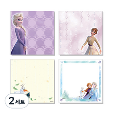 冰雪奇緣 2 不黏便條紙 4款套組A, 混合色, 2套