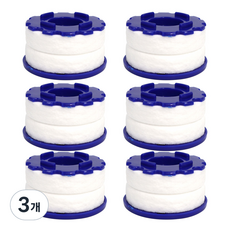 아쿠아듀오 세면대 수조용 정수헤드 리필필터 6p, 3개, SF-1000SS