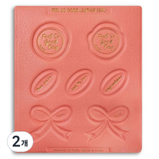 PLEPIC Feel So Good 皮革封蠟裝飾貼紙 珊瑚粉, 2個, 1入