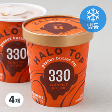 헤일로탑 피넛버터컵 샤베트 (냉동), 473ml, 1개입, 4개