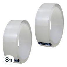 JOJO 無痕超強力矽膠雙面膠帶 2mm x 1m, 單一顏色, 8個