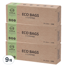 슈가랩 에코백 20cm x 35cm, 중(M), 100개입, 9개