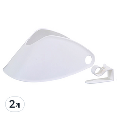 MONACO OLIVE 現代風超簡易吹風機掛架, 白色, 2個