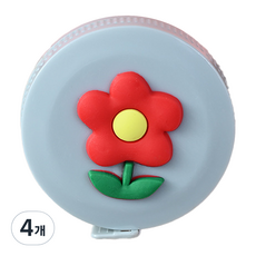 BAKOJEL 便攜式可愛迷你花朵卷尺, 4個, 1.5m