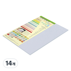 종이문화 레인보우카드 두꺼운 양면카드지 205g 19 미스티블루, 14개