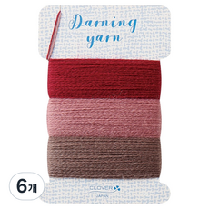 Clover 可樂牌 Clover 補綴線, 6個, 胭脂紅 57-581