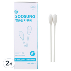 수성 멸균 탈지면봉 15.24cm, 10개입, 2개