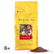 맥널티커피 리치 헤이즐넛향 분쇄 원두커피, 500g, 6개, 핸드드립/커피메이커