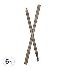 네이처리퍼블릭 바이플라워 우드 아이브로우 펜슬 1.6g, 6개, 03 브라운