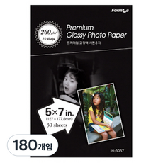 폼텍 프리미엄 고광택 포토용지 260g IH-3057, 5X7, 180개입