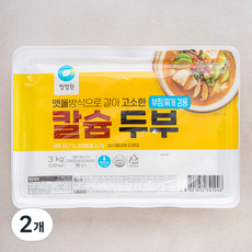 청정원 고소한 칼슘두부 부침 찌개 겸용, 3kg, 2개
