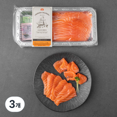 쌜모네키친 노르웨이산 오로라 생연어 횟감용(냉장), 200g, 3개