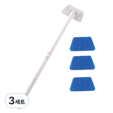 나우필 욕조 타일 스펀지솔 롱 청소솔 밀대 + 리필 3p 세트, 3세트