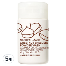 네이처리퍼블릭 내추럴 메이드 율피 엔자임 파우더 워시, 45g, 5개