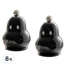 Winprice 牙籤棉花棒收納盒, 8個, 黑色