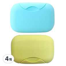 RIVER-GREEN 便攜式肥皂盒 L, 藍色, 綠色, 4個