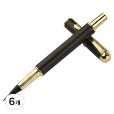 비투윈 만년필형 캘리그라피펜, 우드블랙, 6개