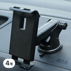 寬版儀錶板前擋風玻璃吸盤式車用支架, 黑色, 4個