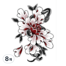 Dalmoa 字母指甲花紋身刺青貼紙, AE 25, 8個