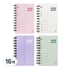 Tamsaa 可遮擋單側 粉彩線圈單字本 記憶筆記本, 16個, 混合色