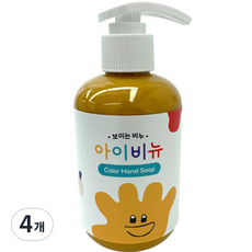 아이비뉴 유아용 손세정제, 노랑색, 4개, 200g