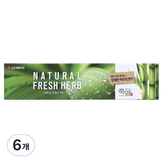죽염 네츄럴 프레쉬 허브 치약, 160g, 3개입, 6개