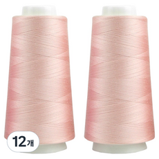 유니크 프리미엄 OWL 코아사 45수 2합 실, 6 인디핑크, 12개