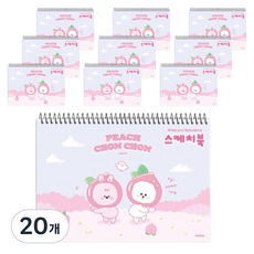 아이비스 여아용 스케치북 CR 숑숑프렌즈피치 12330, 15매, 20개