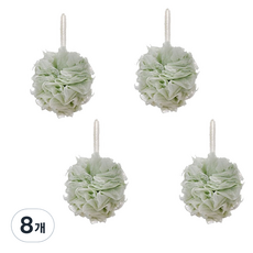 파스텔 대왕 샤워볼, 그린, 8개, 1개입