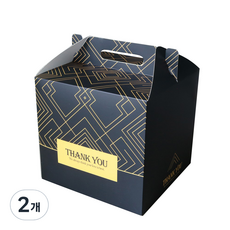 THEZOOM COMMERCE 黃金方塊禮品盒, 黑色 + 金色