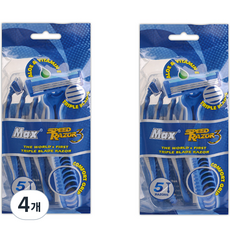 Dwiteuri MAX SPEED 3一次性刮鬍刀 藍色, 4個, 5件