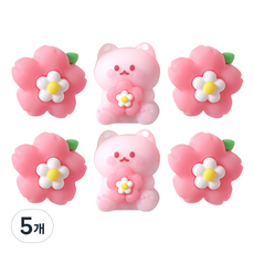 迷你橡皮擦 6入, 花朵, 5個