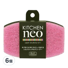 TOWA 東和產業 neo清潔海綿, KITCHEN neo, 絲滑觸感, 6個, 1入