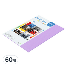 종이문화 프린트프로 얇은 칼라복사지 No 21 퍼플 120g, 60개, A3