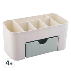 아뚜 다용도 서랍 화장품 책상 수납 정리함, 그린, 4개
