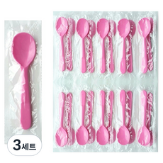 Draw Life 甜點冰淇淋湯匙 可愛粉紅 小 9cm, 3套, 100入