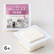 한둘 명인이 만든 두부 찌개용, 120g, 6개