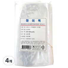 하이팩 PE야채봉투 200p, 200개, 4개