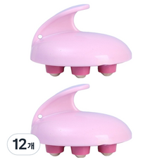 Our Works 全身滾輪按摩器 手動身體指壓 R-00, 粉紅色(R-001), 12個