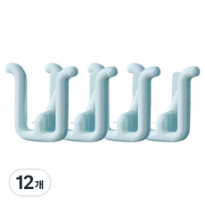 셀리빙 접착식 후크 슬리퍼 걸이, 블루, 12개