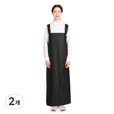 WELLPRON 聚氨酯防水圍裙 黑色滾邊 大, 霧面黑色, 2個