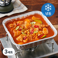 건강한끼 묵은지 순살 닭볶음탕 500g + 조리 냄비 세트 (냉동), 3세트