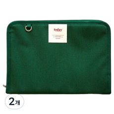 퍼니메이드 캔버스 6공 다이어리 커버 A5, 다크그린, 2개